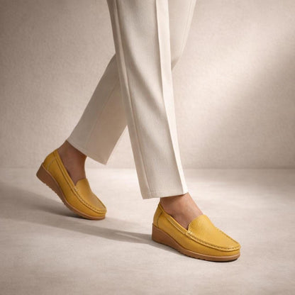 Chaussure femme mocassin cuir