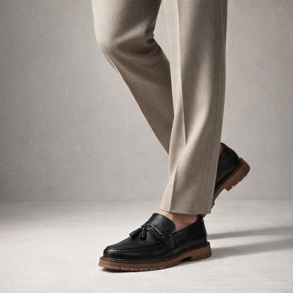 Chaussure homme mocassin cuir noir