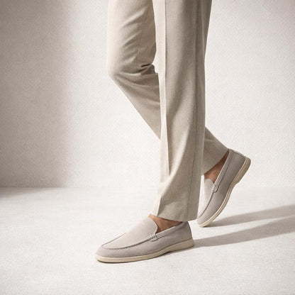 Chaussure homme mocassin daim