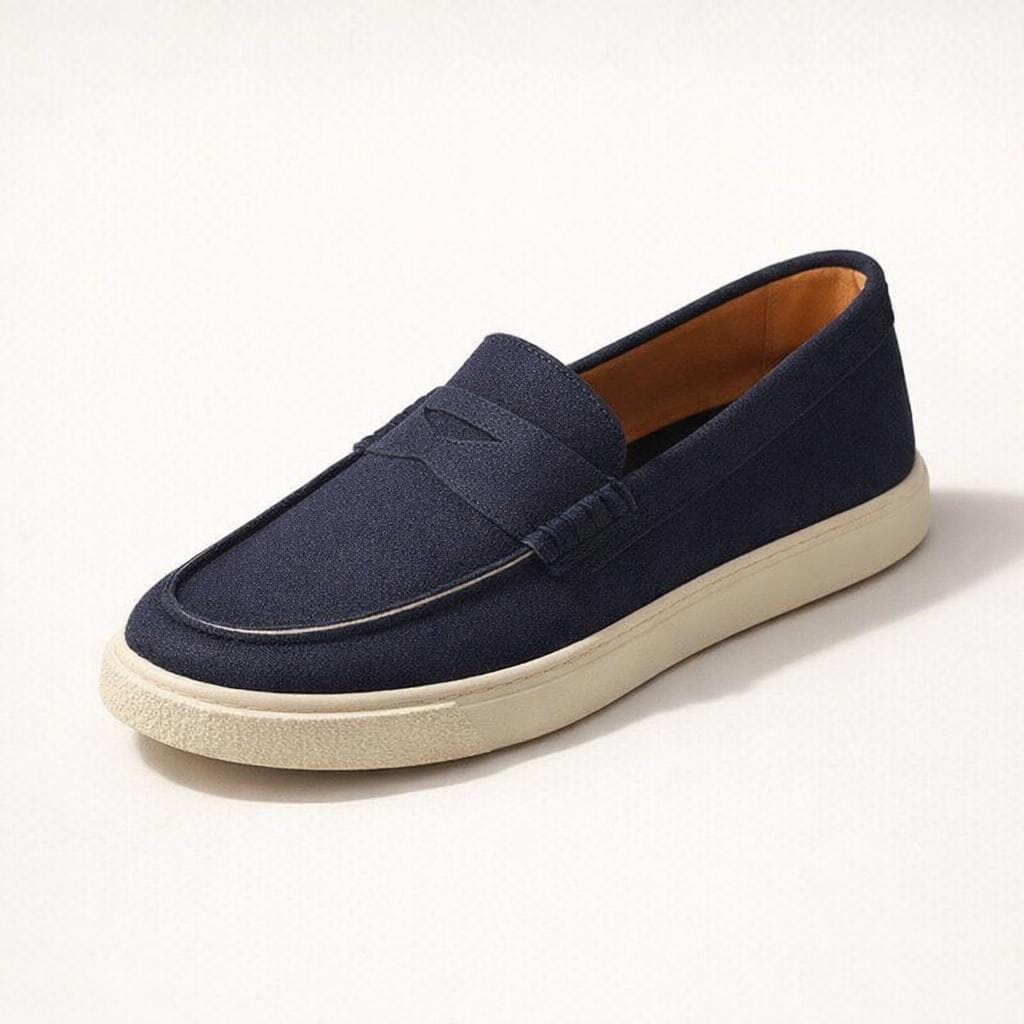 Chaussure mocassin en daim homme