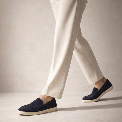 Chaussure mocassin en daim homme