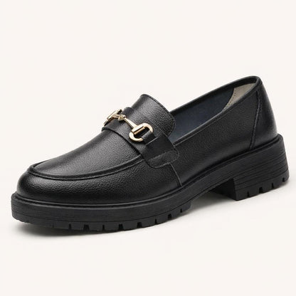 Chaussure mocassin noir femme