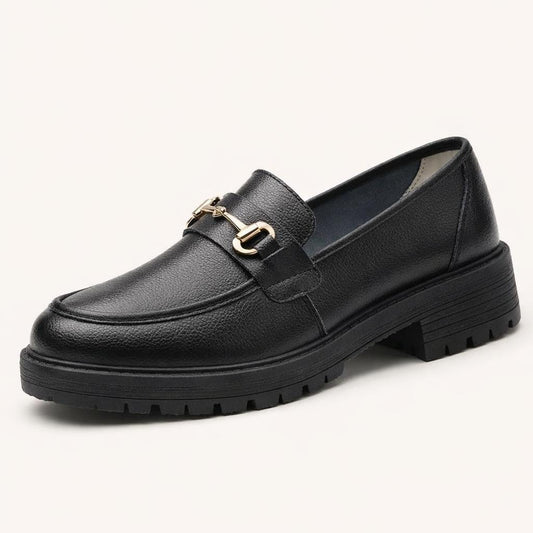 Chaussure mocassin noir femme