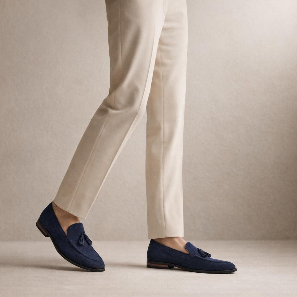 Mocassin à pampille homme daim