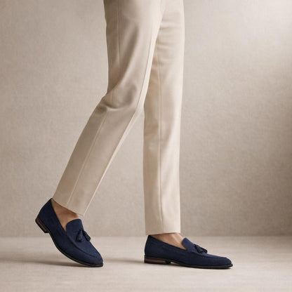 Mocassin à pampille homme daim