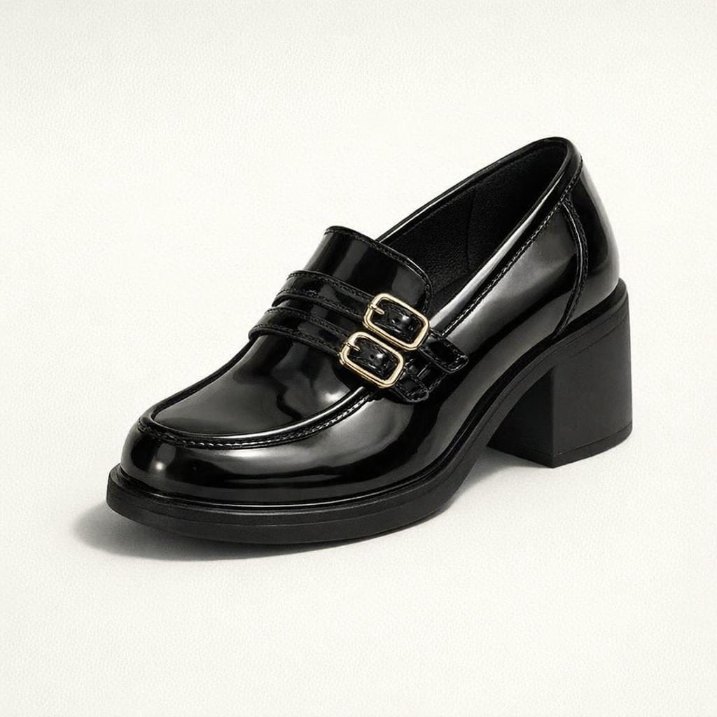 Mocassin à talon haut femme
