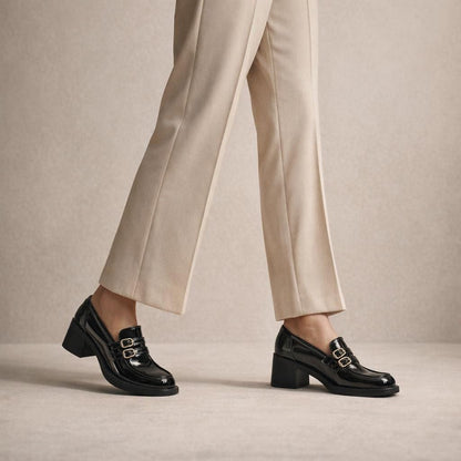 Mocassin à talon haut femme