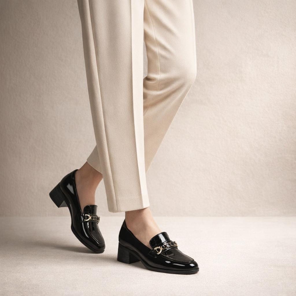 Mocassin avec talon femme