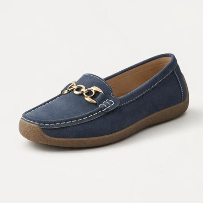 Mocassin bateau daim femme