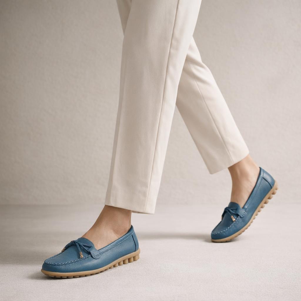 Mocassin bateau femme cuir