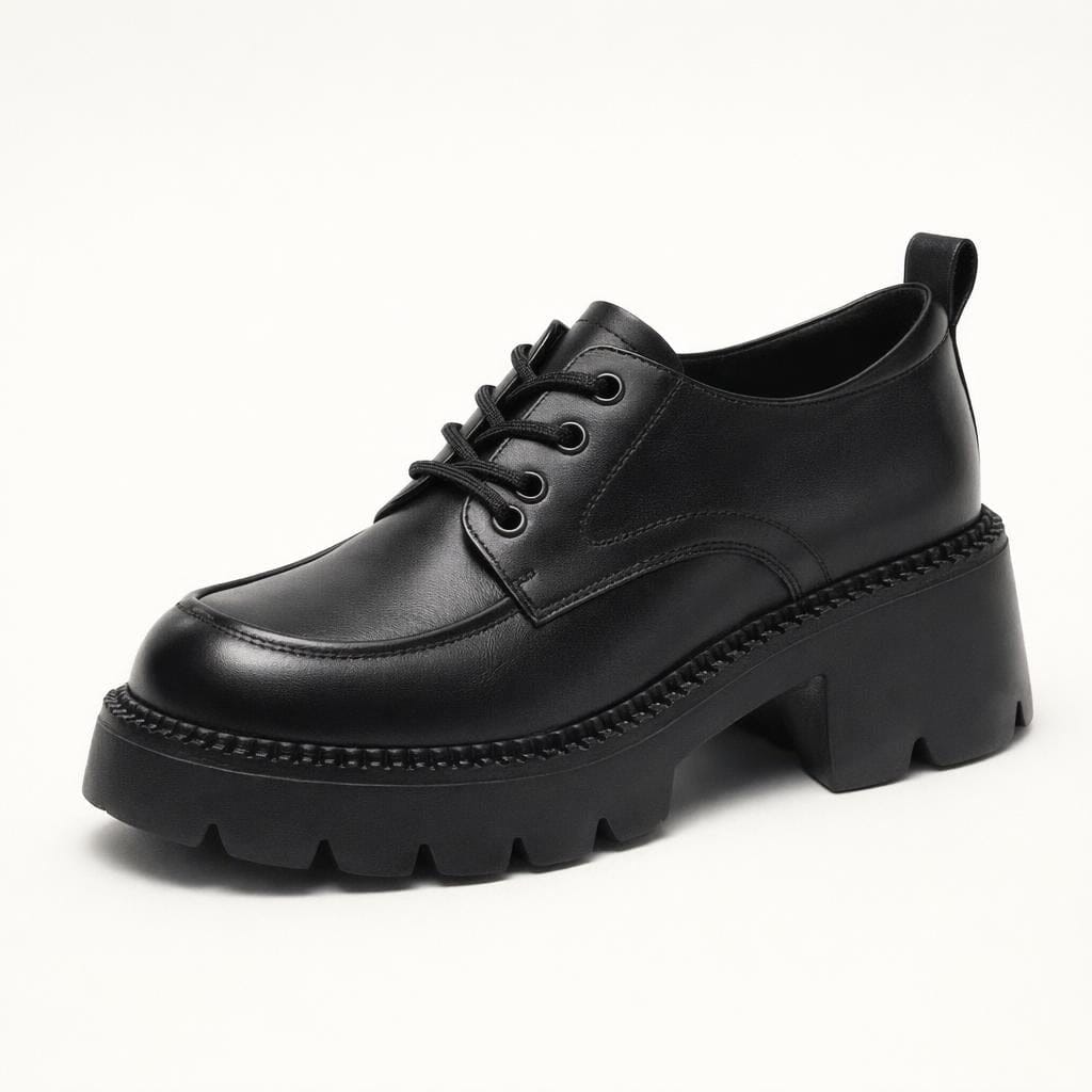 Mocassin chunky femme cuir