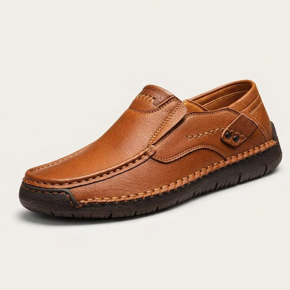 Mocassin cuir brun homme