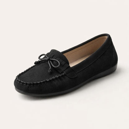 Mocassin cuir daim femme