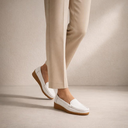 Mocassin cuir femme confort