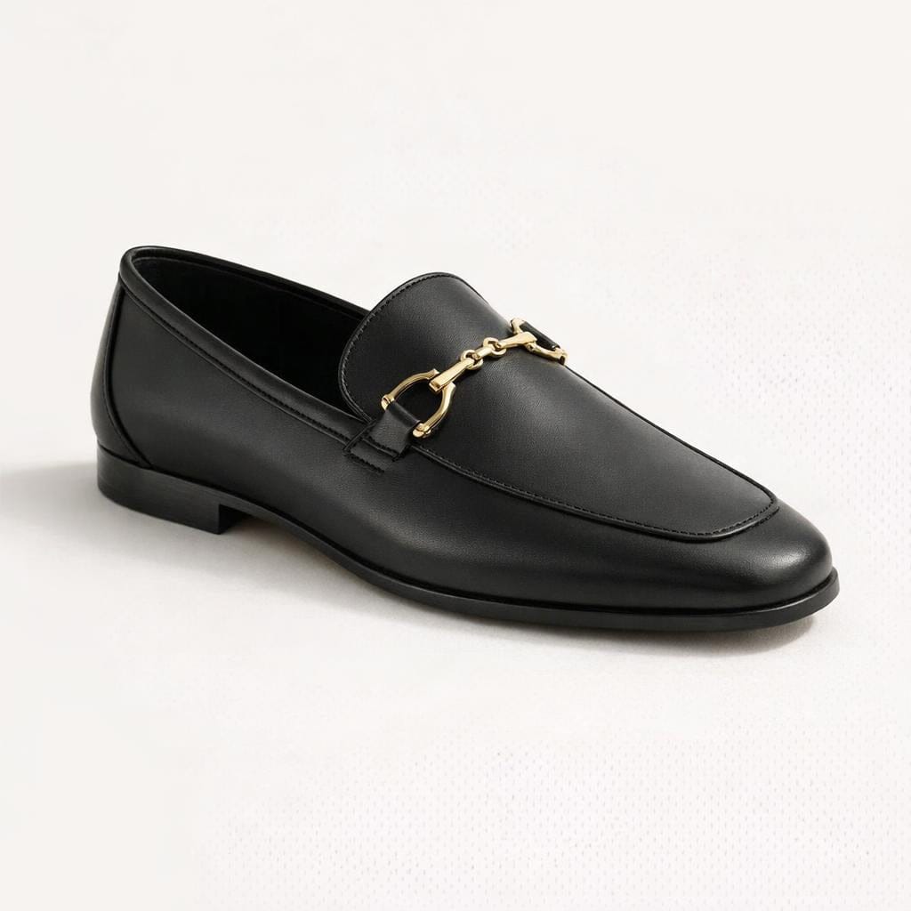 Mocassin cuir femme noir