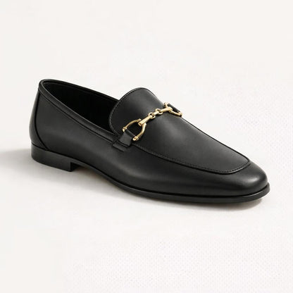 Mocassin cuir femme noir