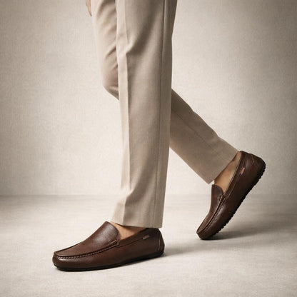 Mocassin cuir lisse homme