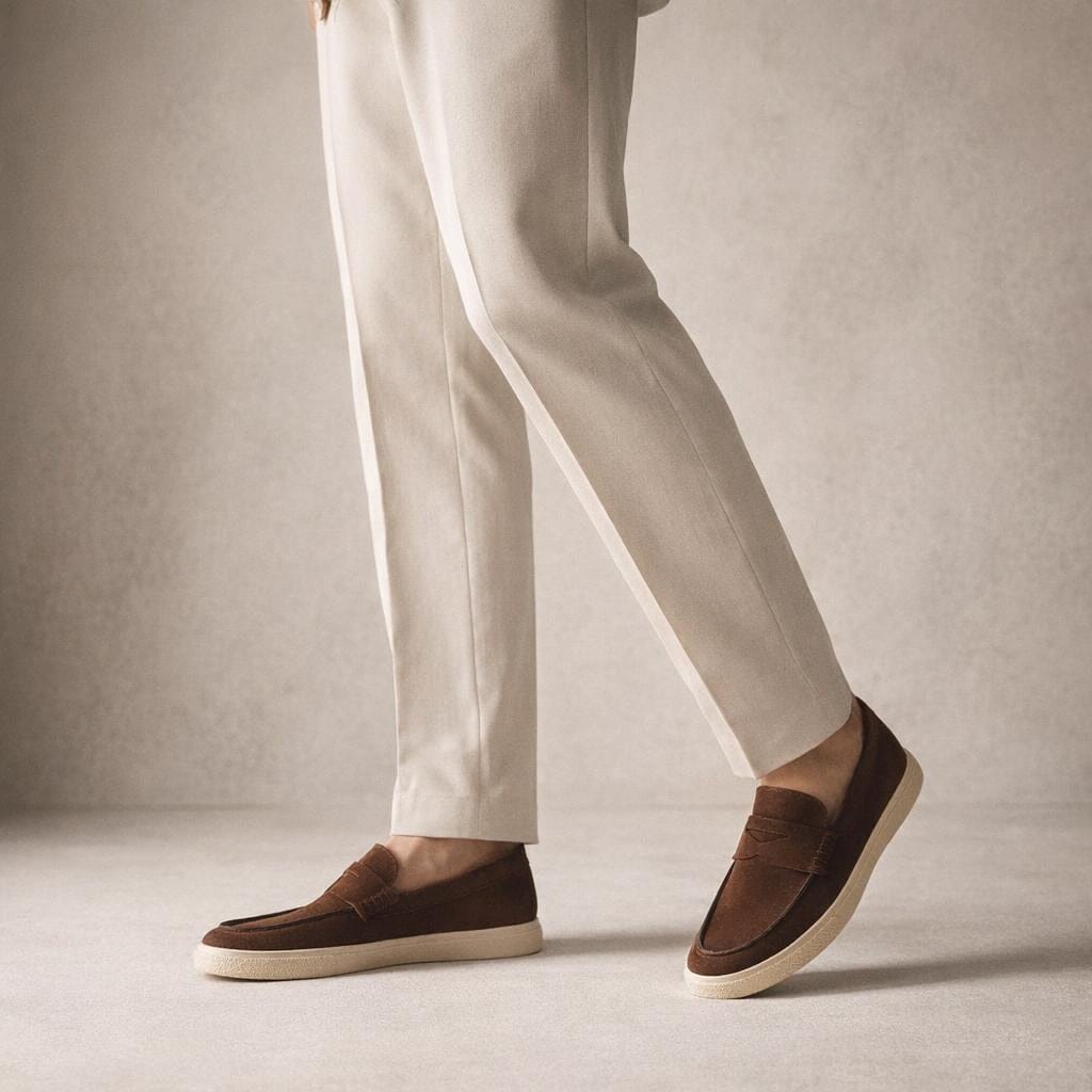 Mocassin daim homme luxe
