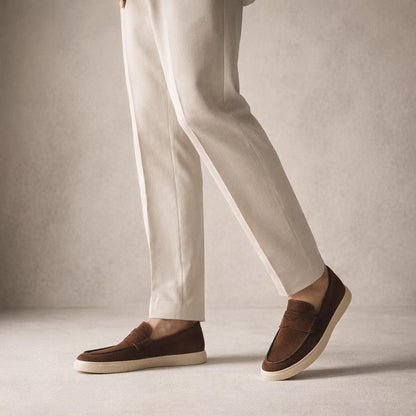 Mocassin daim homme luxe