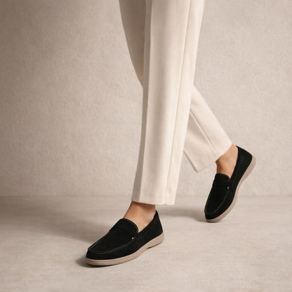 Mocassin en daim femme