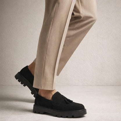 Mocassin en daim noir pour homme