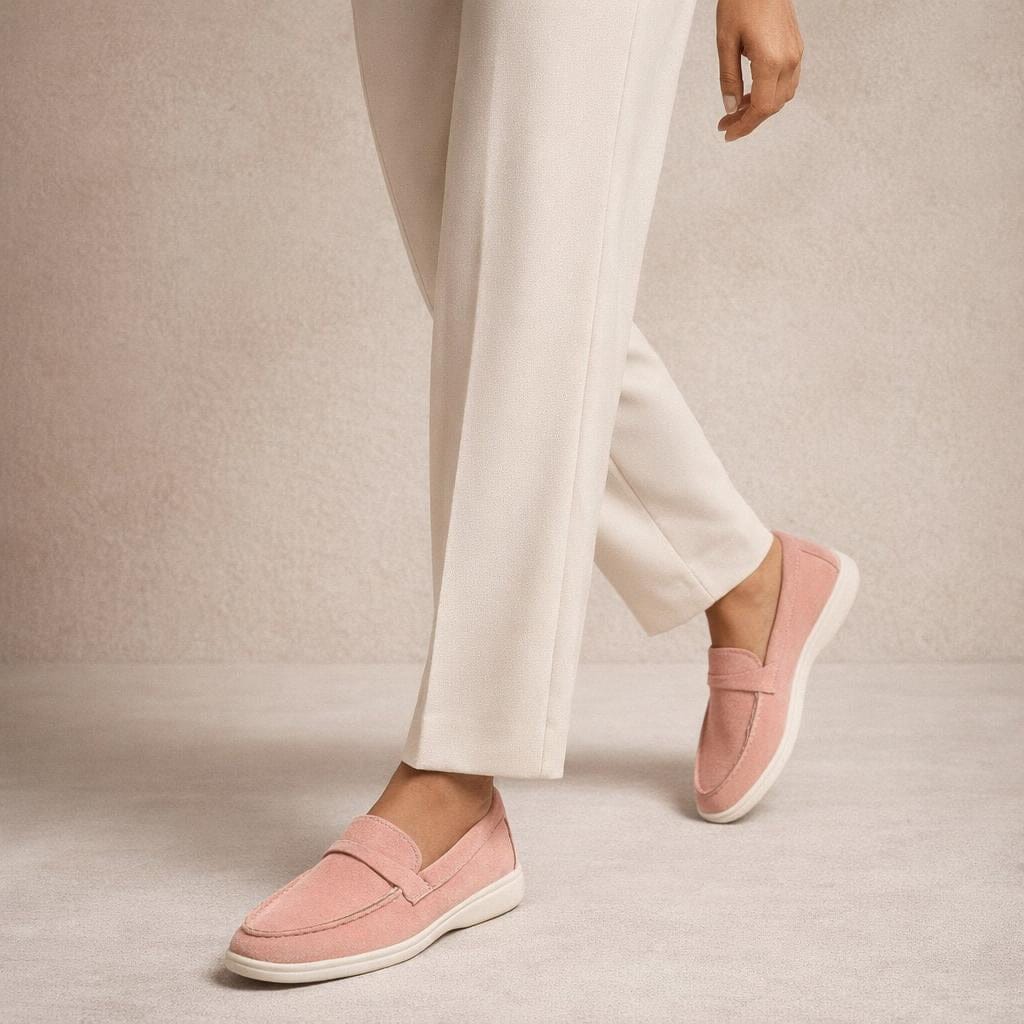 Mocassin en daim pour femme