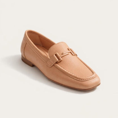 Mocassin femme cuir marron