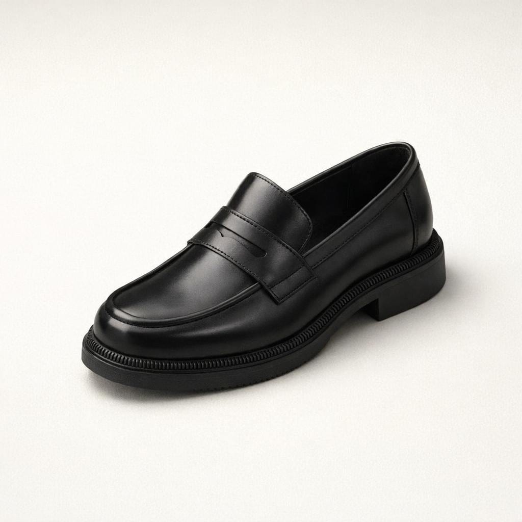 Mocassin femme cuir pied large