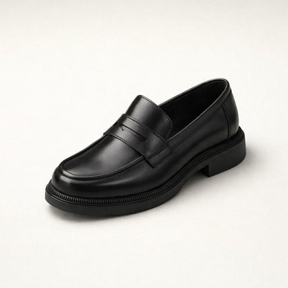 Mocassin femme cuir pied large