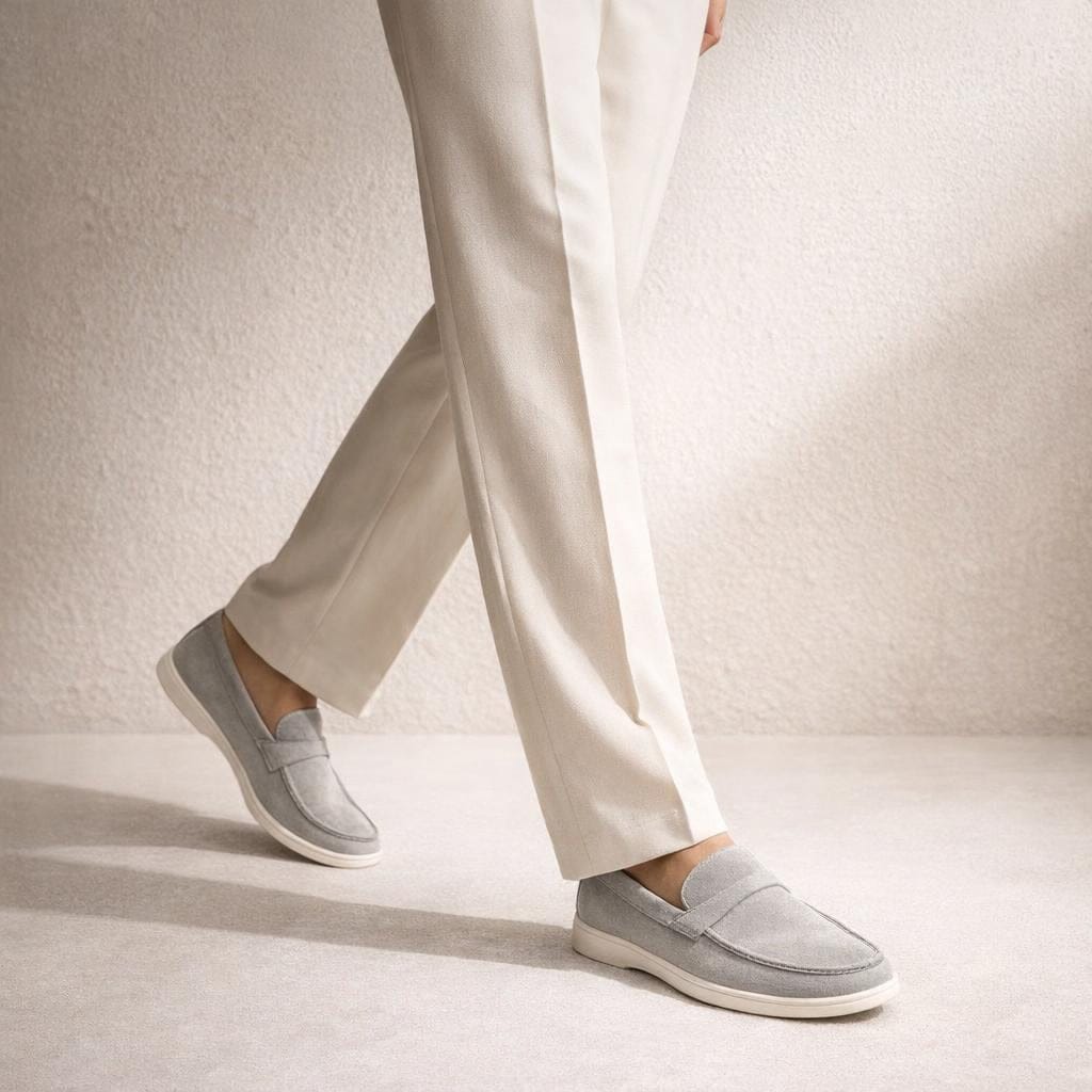 Mocassin femme daim luxe