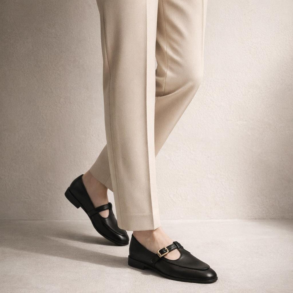 Mocassin femme élégant cuir