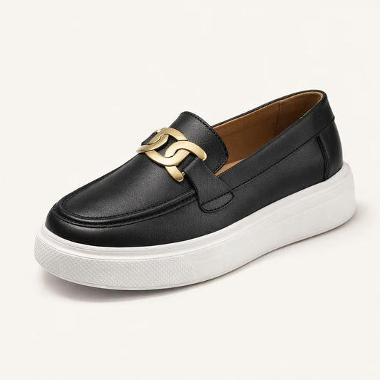 Mocassin femme élégant noir