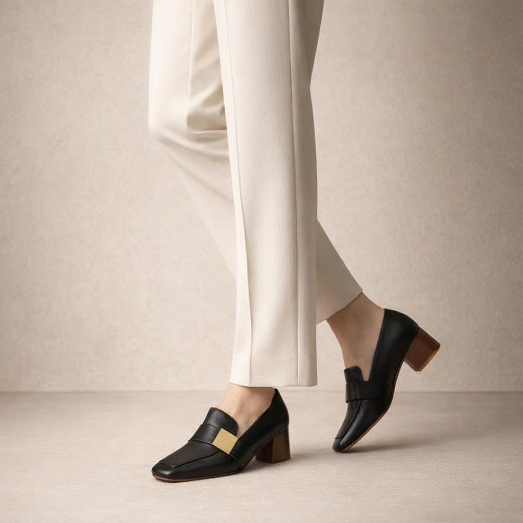 Mocassin femme haut talon