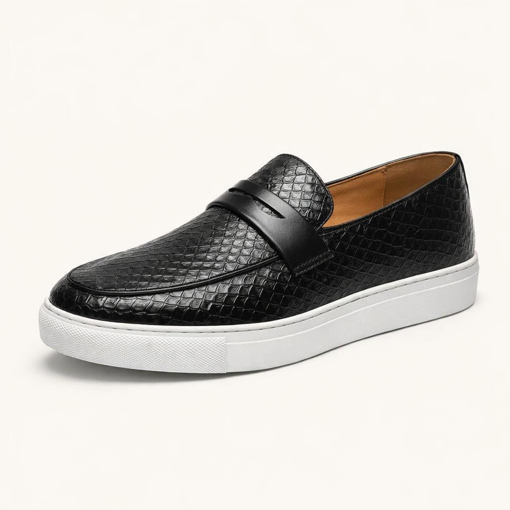 Mocassin homme cuir noir pas cher