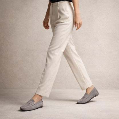 Mocassin homme daim gris