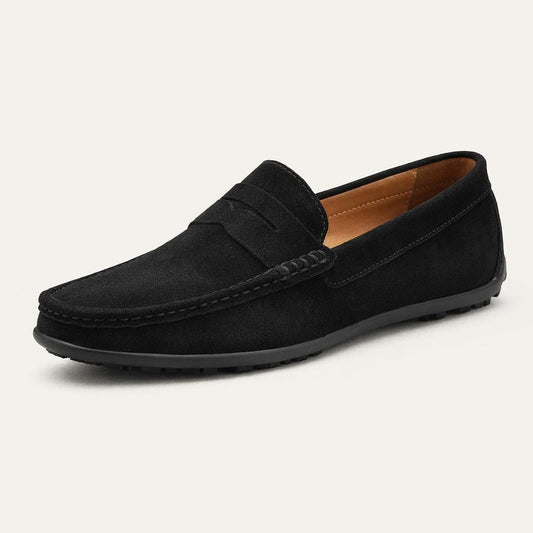 Mocassin homme daim noir