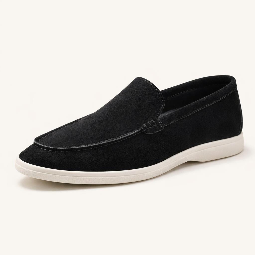 Mocassin homme en daim noir