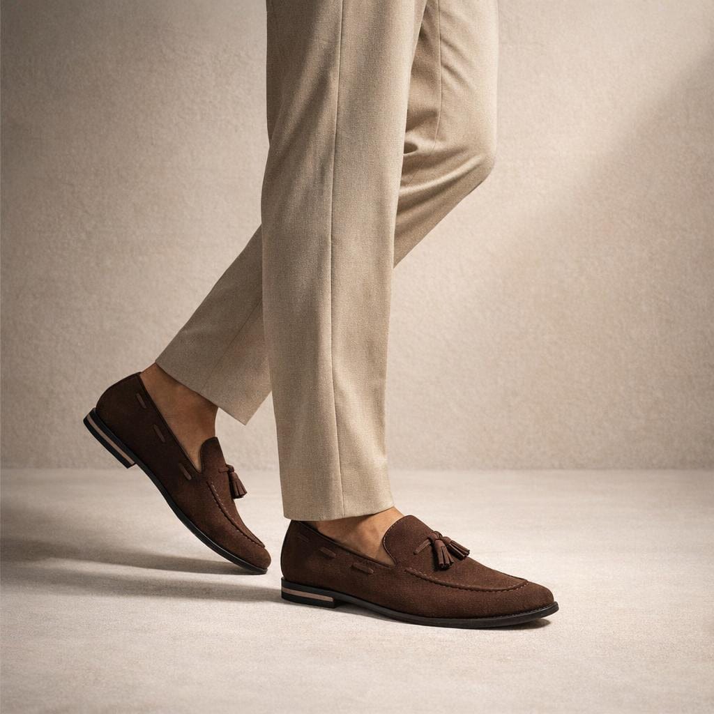 Mocassin homme marron foncé