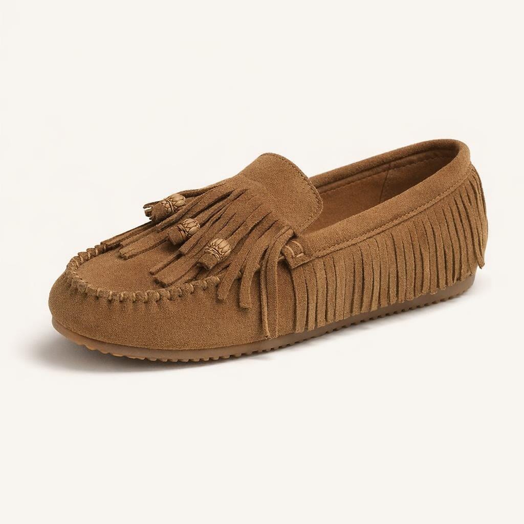 Mocassin indien daim femme