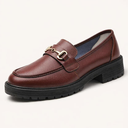 Mocassin marron chocolat femme