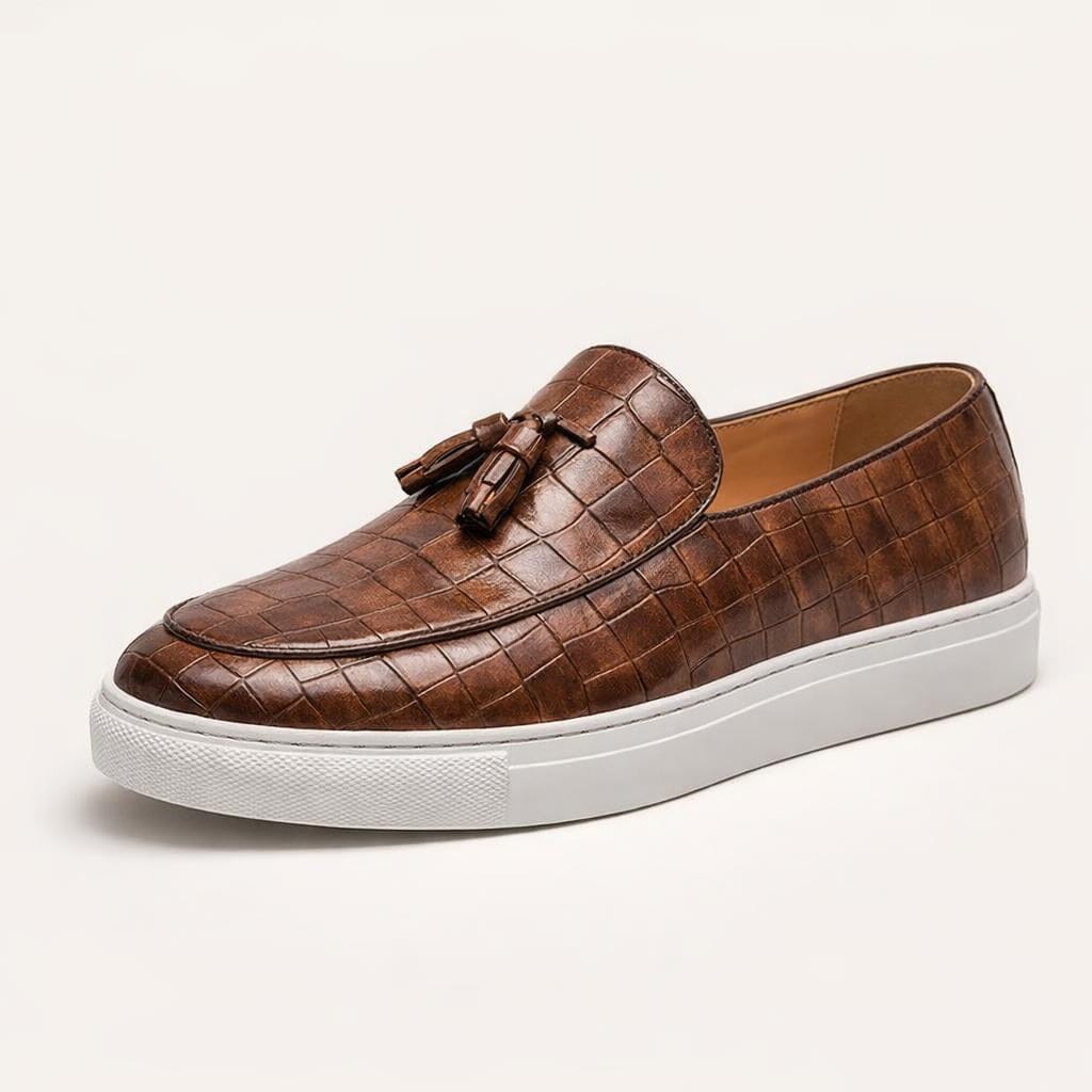 Mocassin marron homme style