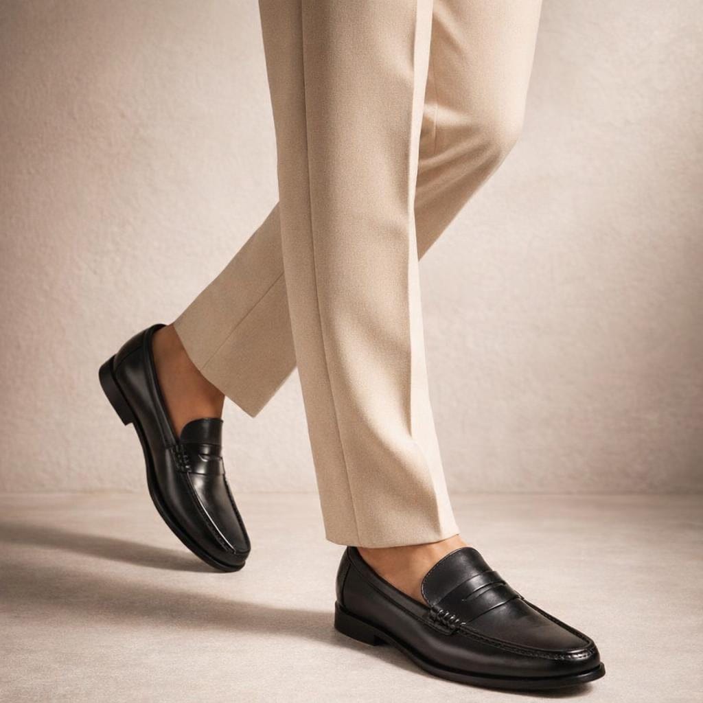 Mocassin noir homme mariage
