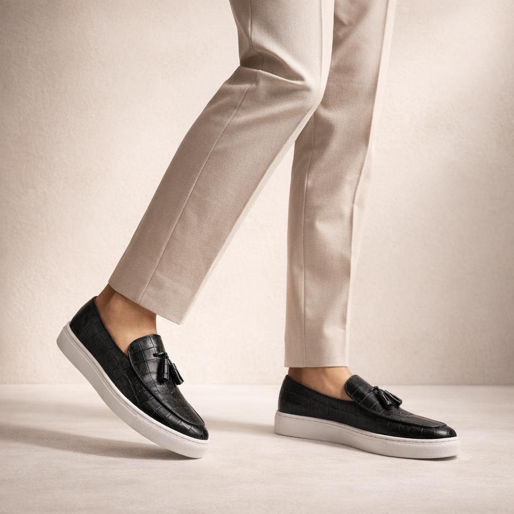 Mocassin noir homme pas cher