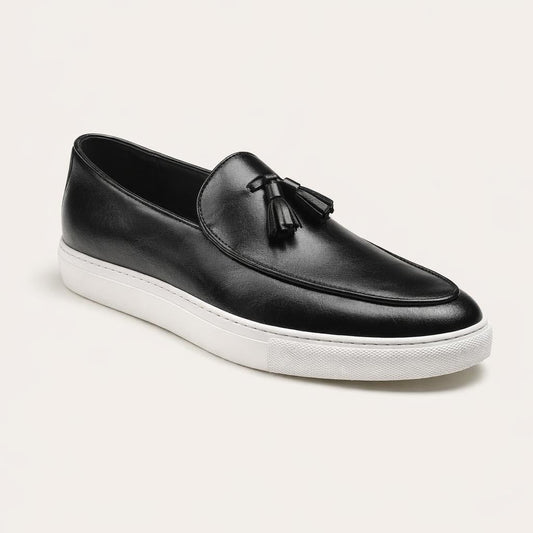 Mocassin noir vernis homme