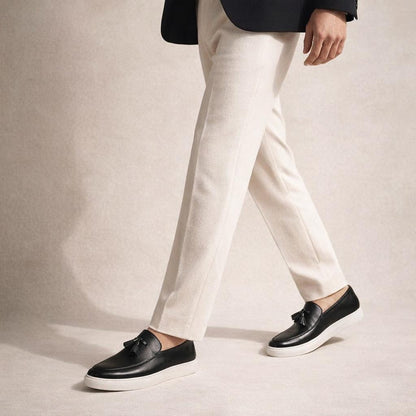 Mocassin noir vernis homme