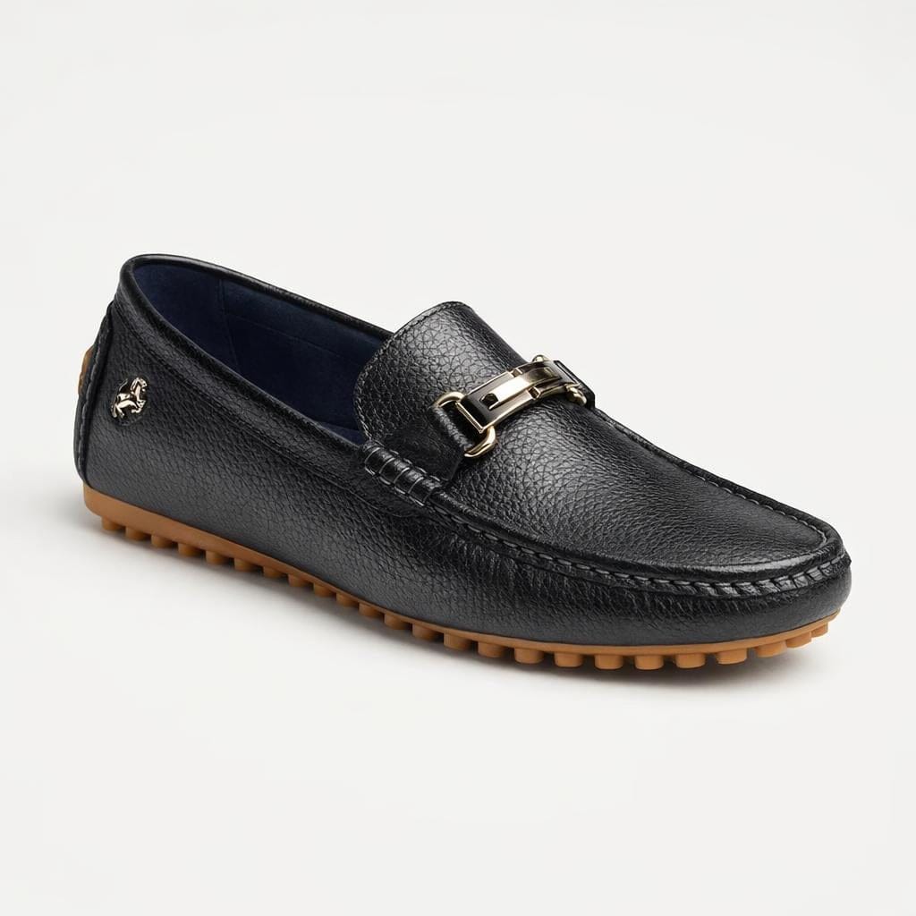 Mocassins homme cuir souple noir