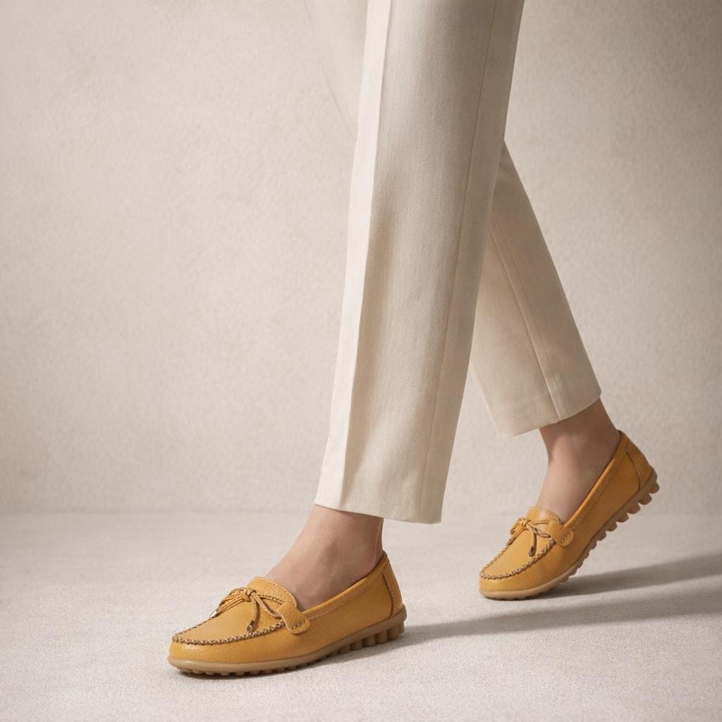 Sans talons mocassin femme cuir très souple